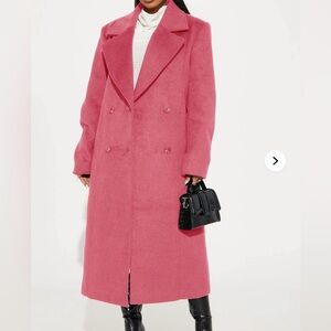 BLACK Double Breasted Wool Coat